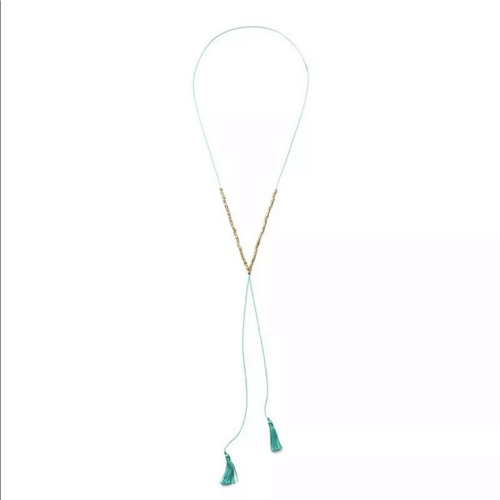 NWT Gorjana Laguna Beaded Necklace Gold/Green